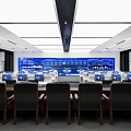 modern command center 3d model