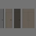 Modern Swing Doors Featuring Various Colors And Panel Styles For Contemporary Interior Design 3d model