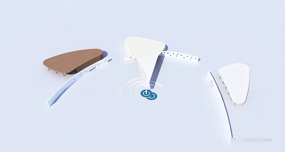 Modern Wall Lamps With Contemporary Design And Different Color Options 3d model 