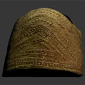Ancient Golden Ornament With Intricate Patterned Design And Shiny Detailed Surface