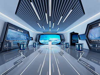 Modern Exhibition Hall Science and Technology Exhibition Hall 3d model