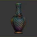 Colorful Decorative Ornament Set With Twisted Pattern And Iridescent Glaze Shiny Surface For Home Decor