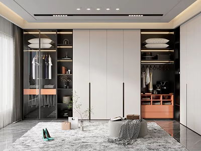 Modern Cloakroom Simple Cloakroom 3d model