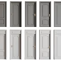 Jane Europe swing door single door combination 3d model