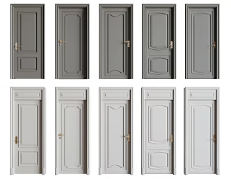 Jane Europe swing door single door combination 3d model
