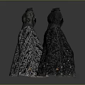Three Vintage Long Sleeve Dresses Featuring Classic V Neck and Various Textile Patterns
