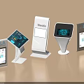 Smart Machines As Interactive Digital Display Terminals With Various Modern Designs 3d model
