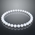 Elegant Round White Pearl Bracelet With Shiny Beads For Women Fashion Jewelry