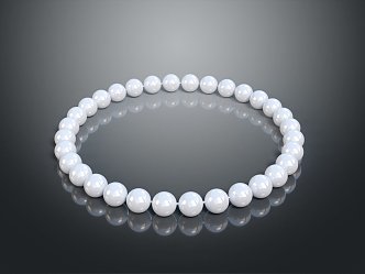 Modern Bracelet Pearl Bracelet Silver Bracelet 3d model