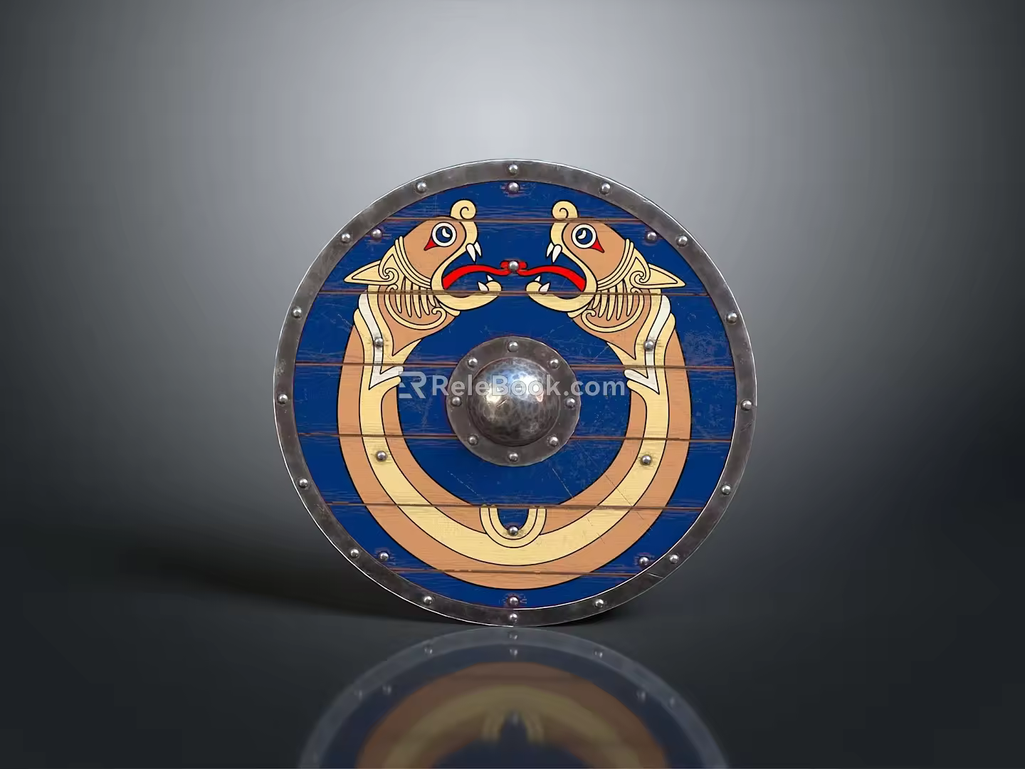 Medieval Shield Ancient Shield Defensive Weapon Ancient Shield Iron Shield Protective Shield Wooden Shield 3d model
