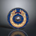 Medieval Shield Ancient Shield Defensive Weapon Ancient Shield Iron Shield Protective Shield Wooden Shield 3d model