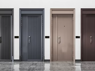 Modern security door 3d model