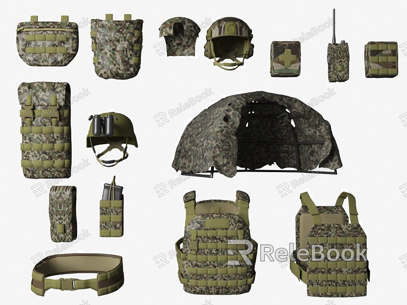 Military figures kit military accessories military accessories police equipment military tent helmet model