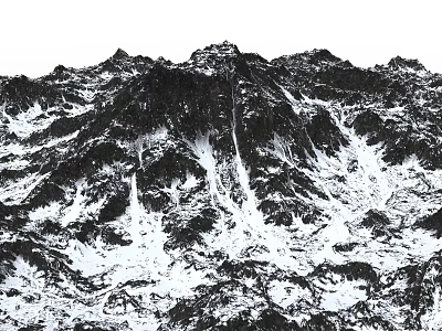 Modern Snow Mountain 3d model