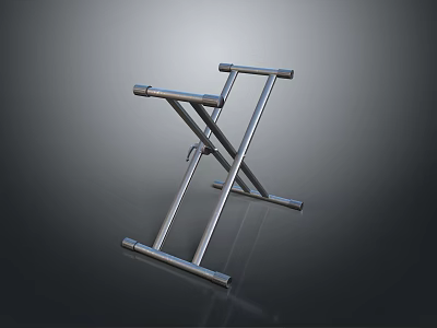 Modern Sleek Metal Leisure Chair with Foldable Frame and Durable Structure 3d model