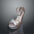 Elegant Women's Wedge Heels With Satin Material And Cross Strap Design