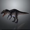 Realistic Dinosaur Character With Open Mouth Spiked Back Standing Pose And Detailed Skin Texture
