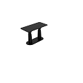 Modern Black Console Table With Unique Pedestal Base And Sleek Design 3d model