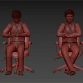 modern man university teacher professor 3d model