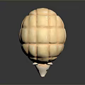 Cartoon Hedgehog Character With Round Yellow Body And Petal Like Texture For Game And Film