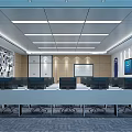 Modern Control Room Command Center 3d model