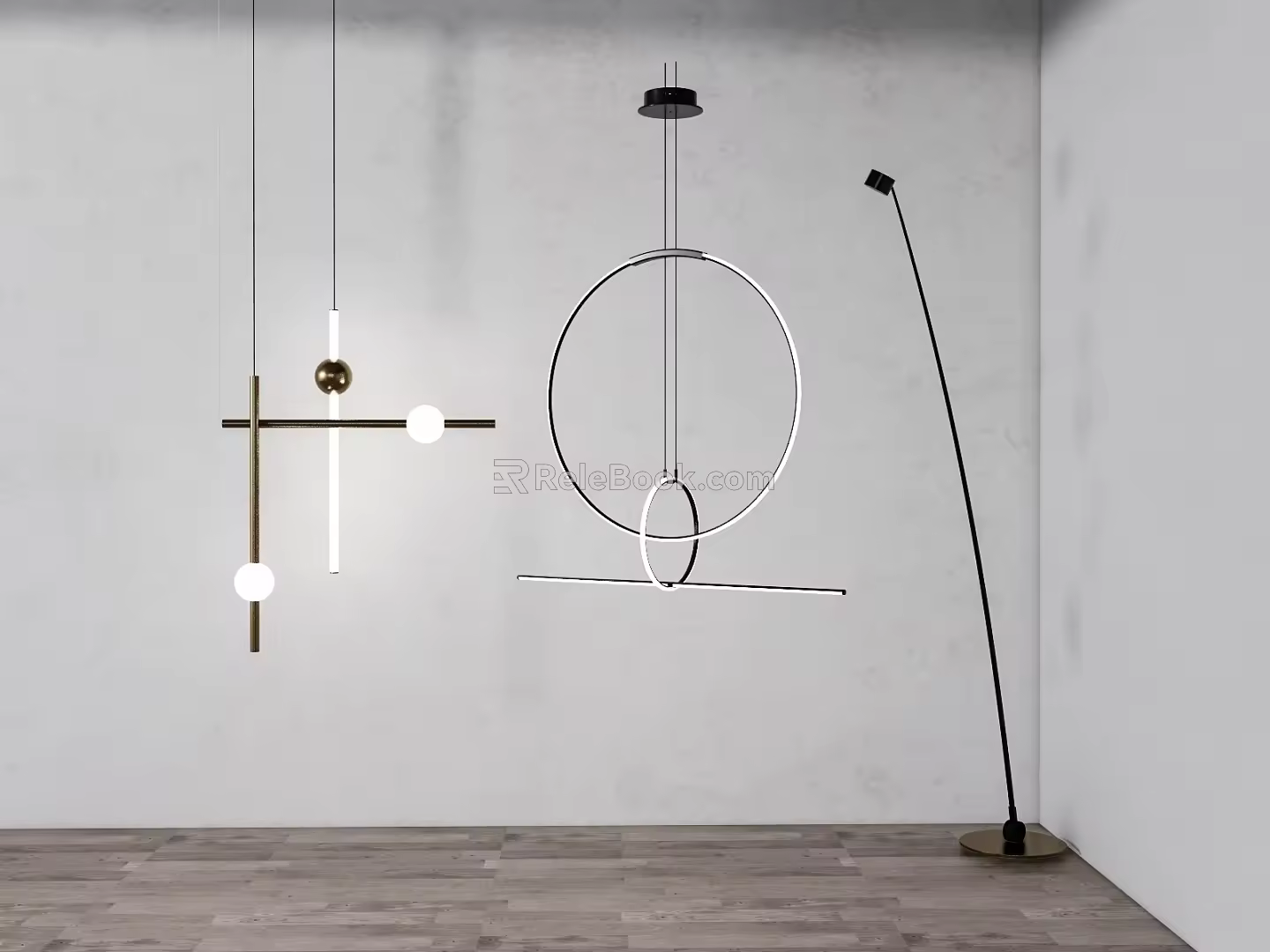 Modern lamp combination chandelier 3d model