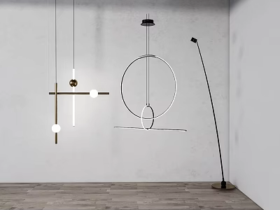 Modern lamp combination chandelier 3d model