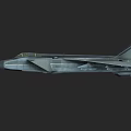 Modern Military Fighter Jet With Gray Aerodynamic Body Sharp Nose And Twin Tail