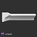White Decorative Architectural Molding With Curved Design And Smooth Surface For Interior Decoration