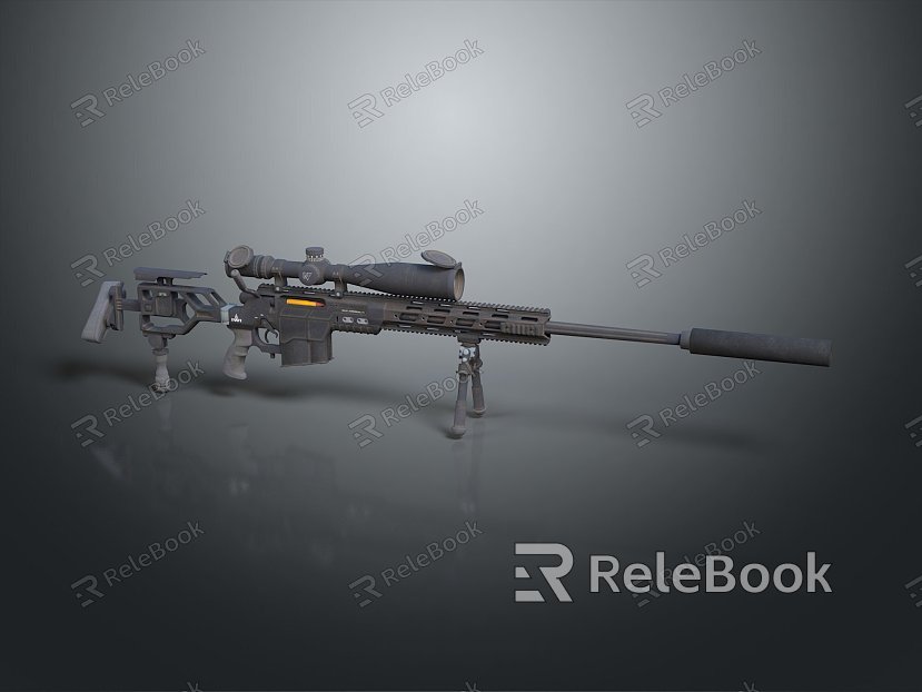 Sniper rifle sight sniper rifle sci-fi sniper rifle semi-automatic rifle combat rifle model