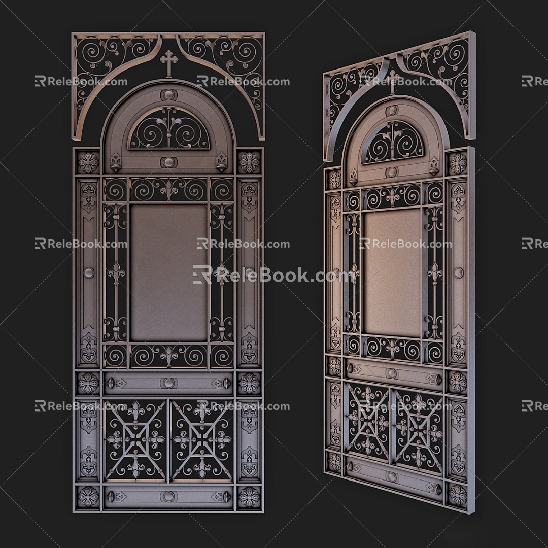 Wrought Iron Gate 1 3d model