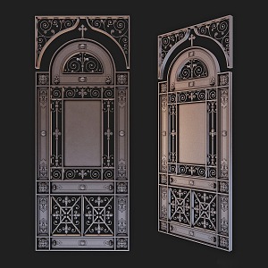 Wrought Iron Gate 1 3d model