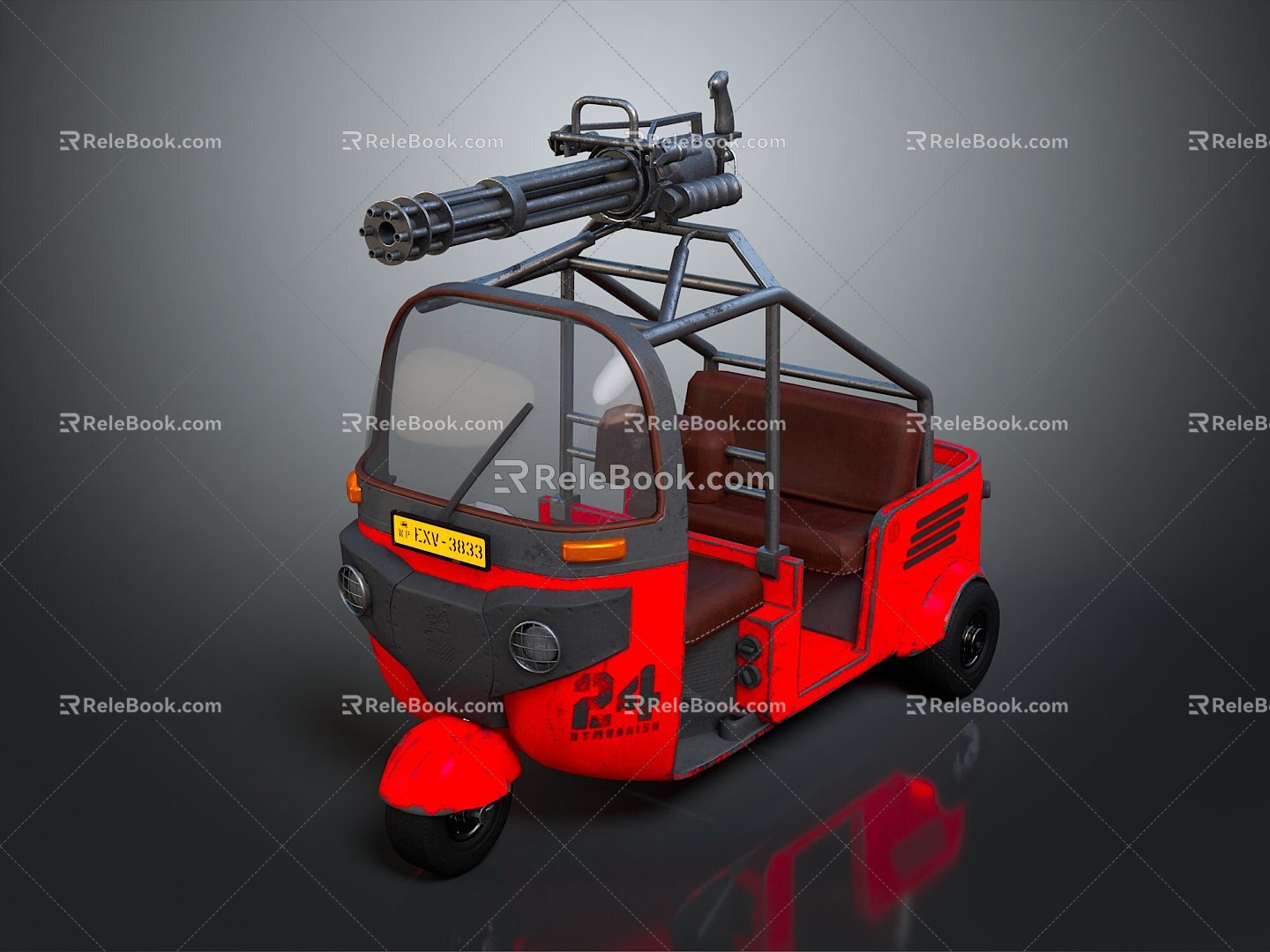 Modern Modified Vehicle Self-made Armed Vehicle Modified Chariot Chariot 3d model