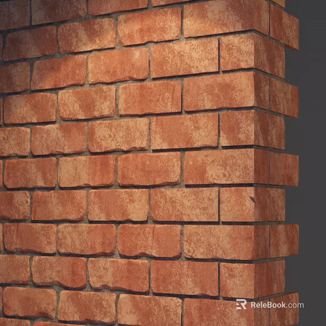 Red Brick Wall With Classic Texture And Solid Structure For Interior Decorative Use 3d model