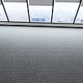 Square Carpet On Room Floor With Large Windows And City View