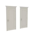Modern Swing Door With Intricate Geometric Pattern And Decorative Metal Handle