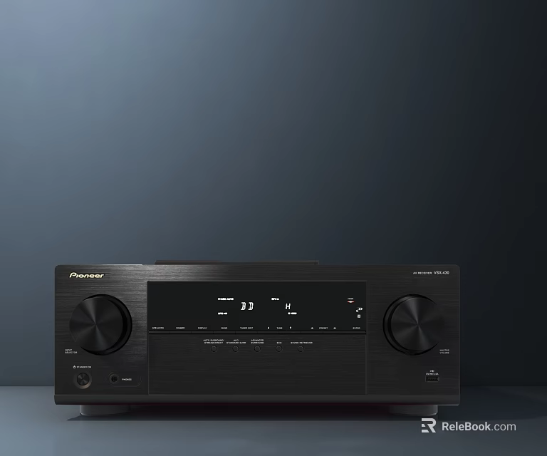 Pioneer Black Home Audio Receiver With Control Knobs And Digital 3d model