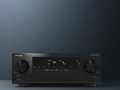 Pioneer Black Home Audio Receiver With Control Knobs And Digital 3d model
