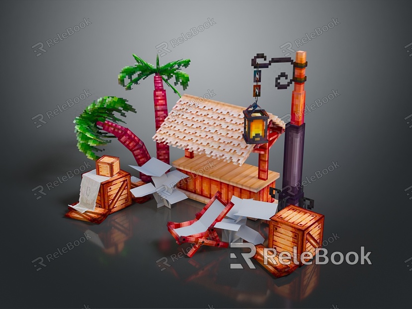 Cartoon Tavern Tavern Games Tavern Tavern Items Tavern Props Cartoon Wooden Furniture Cartoon Wooden Furniture model