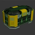 Yellow And Black Industrial Container With Reinforced Design Ventilation Grilles And Sturdy Base