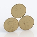 Coins Ocean Coins Antique Cultural Relics Ornaments Gold Coins Silver Coins Copper Coins Commemorative Coins Silver Dollars 3d model