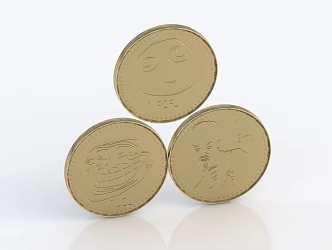 Coins Ocean Coins Antique Cultural Relics Ornaments Gold Coins Silver Coins Copper Coins Commemorative Coins Silver Dollars 3d model