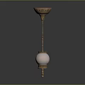 Pair of Elegant Table Lamps With Brass Frame And White Glass Shades