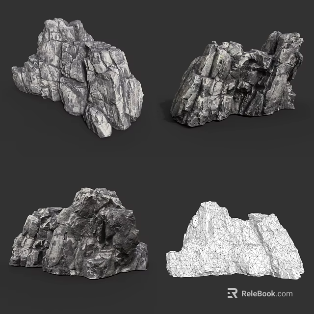 Natural Stone And Wooden Materials With Diverse Textures And Various Decorative Shapes 3d model 