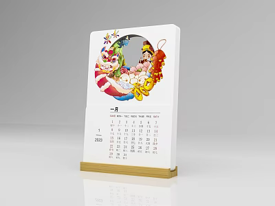 modern desk calendar 3d model modern desk calendar 3d model