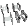Public Facilities Modern Turnstiles With Metal And Glass For Pedestrian Access Control