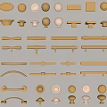 Cabinet Door Handle Cabinet Door Handle Metal Handle Crystal Handle Round Handle Round Handle 3d model