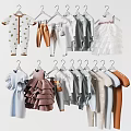 Baby and Kids Clothes with Floral Patterns Ruffled Dresses and Solid Color Tops Pants