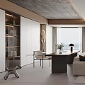 Modern Living Room Interior With Sofa Coffee Table TV And Floor to Ceiling Windows