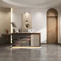 Quiet Front Desk Homestay Front Desk 3d model